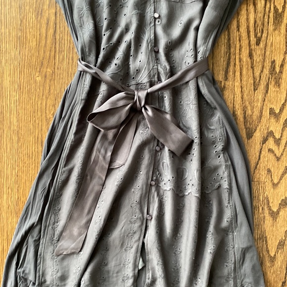 TINY Anthropologie - Mixed Fabrics Dress - Grey -M - Picture 3 of 11